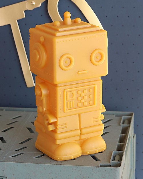 A Little Lovely Company Little LED Light - Robot - Aztec Gold Bedside Lamps