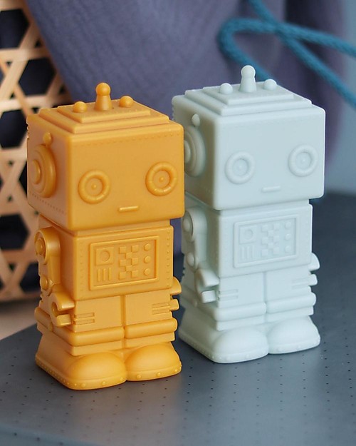 A Little Lovely Company Little LED Light - Robot - Aztec Gold Bedside Lamps