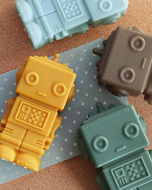 A Little Lovely Company Little LED Light - Robot - Aztec Gold Bedside Lamps