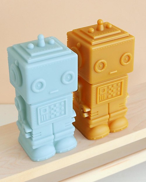 A Little Lovely Company Little LED Light - Robot - Aztec Gold Bedside Lamps