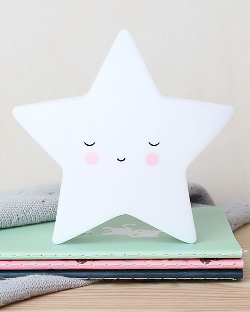 A Little Lovely Company Little LED Light - Sleeping Star Bedside Lamps