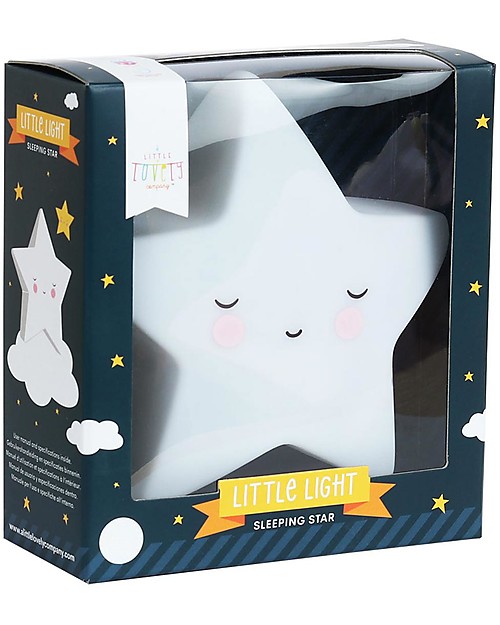 A Little Lovely Company Little LED Light - Sleeping Star Bedside Lamps