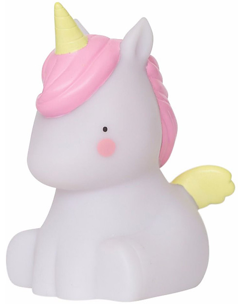 A Little Lovely Company Little LED Light, Unicorn - White and Pink Bedside Lamps