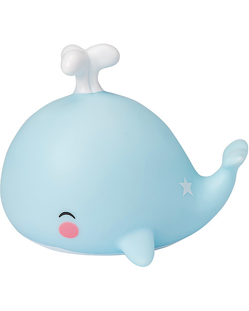 A Little Lovely Company Little LED Light, Whale - Light Blue Bedside Lamps