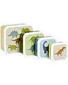 A Little Lovely Company Lunch & Snack Box Set - Dinosaurs Snack Boxes