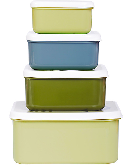 A Little Lovely Company Lunch & Snack Box Set - Dinosaurs Snack Boxes