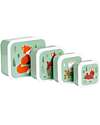 A Little Lovely Company Lunch & Snack Box Set - Forest Friends Snack Boxes