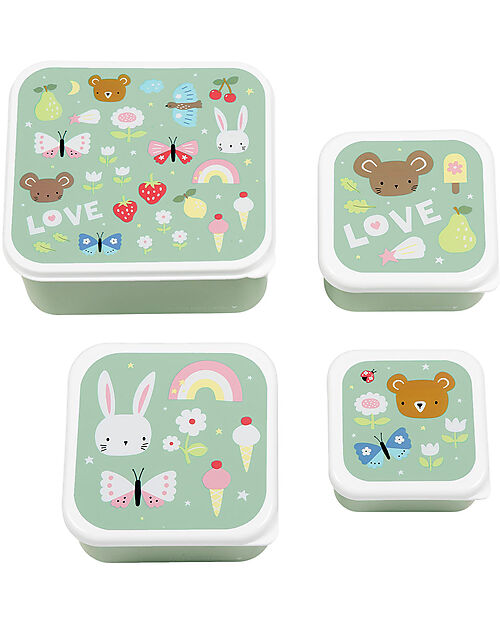 A Little Lovely Company Lunch & Snack Box Set - Joy Snack Boxes