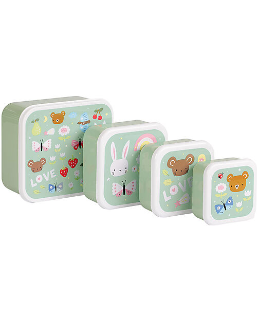 A Little Lovely Company Lunch & Snack Box Set - Joy Snack Boxes