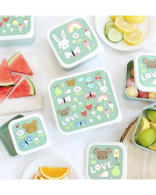 A Little Lovely Company Lunch & Snack Box Set - Joy Snack Boxes
