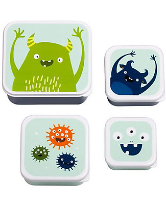 A Little Lovely Company Lunch & Snack Box Set - Monsters Snack and Formula Containers