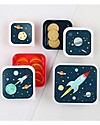 A Little Lovely Company Lunch & Snack Box Set - Space Snack Boxes