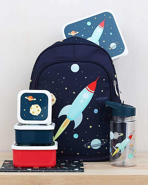 A Little Lovely Company Lunch & Snack Box Set - Space Snack Boxes