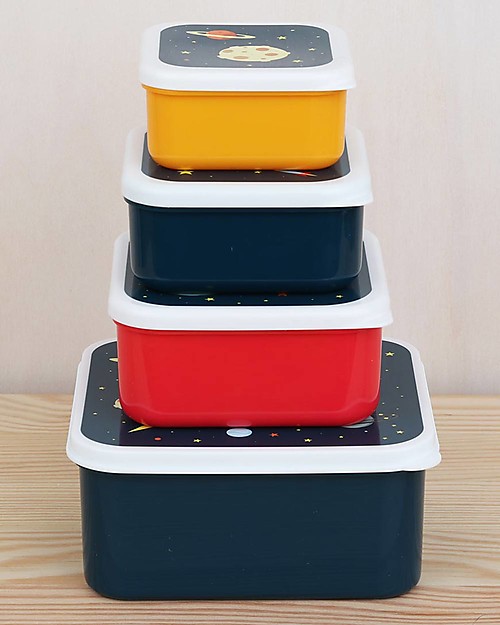 A Little Lovely Company Lunch & Snack Box Set - Space Snack Boxes