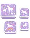 A Little Lovely Company Lunch & Snack Box Set - Unicorn Dreams Snack Boxes