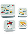 A Little Lovely Company Lunch & Snack Box Set - Vehicles Snack Boxes