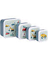 A Little Lovely Company Lunch & Snack Box Set - Vehicles Snack Boxes