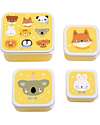 A Little Lovely Company Lunch and Snack Box Set - Animal friends Snack Boxes