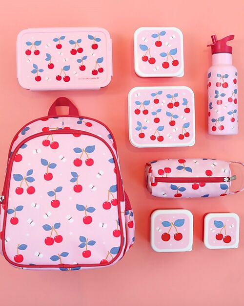 A Little Lovely Company Lunch and Snack Box Set - Cherries Snack Boxes