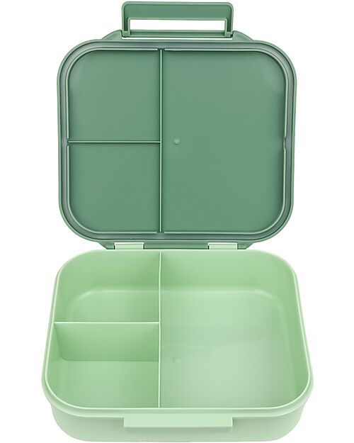 A Little Lovely Company Lunch Box 3 Compartments - Dinosaur - 17 x 5 x 18 cm Food Containers