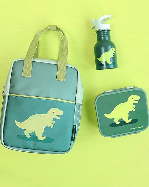 A Little Lovely Company Lunch Box 3 Compartments - Dinosaur - 17 x 5 x 18 cm Food Containers