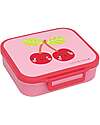 A Little Lovely Company Lunch Box 3 Compartments - Happy Cherries - 17 x 5 x 18 cm Food Containers