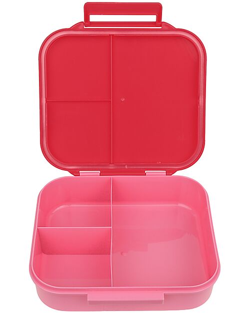 A Little Lovely Company Lunch Box 3 Compartments - Happy Cherries - 17 x 5 x 18 cm Food Containers