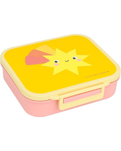 A Little Lovely Company Lunch Box 3 Compartments - Shooting Stars - 17 x 5 x 18 cm Food Containers
