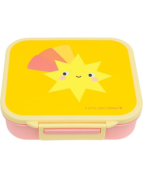 A Little Lovely Company Lunch Box 3 Compartments - Shooting Stars - 17 x 5 x 18 cm Food Containers