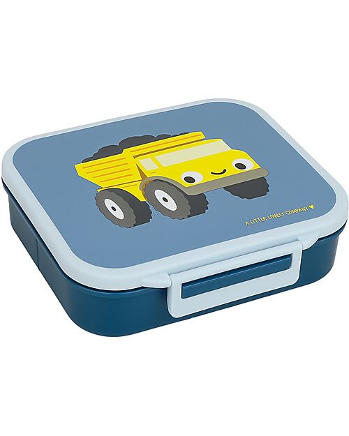 A Little Lovely Company Lunch Box 3 Compartments - Tractor - 17 x 5 x 18 cm Food Containers