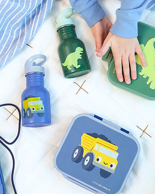 A Little Lovely Company Lunch Box 3 Compartments - Tractor - 17 x 5 x 18 cm Food Containers
