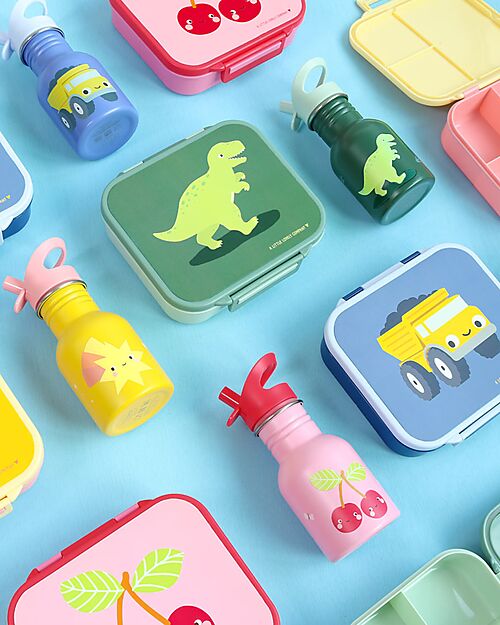 A Little Lovely Company Lunch Box 3 Compartments - Tractor - 17 x 5 x 18 cm Food Containers