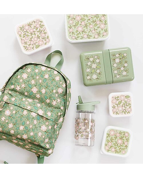 A Little Lovely Company Lunch Box - Blossom Sage - BPA Free! Snack Boxes
