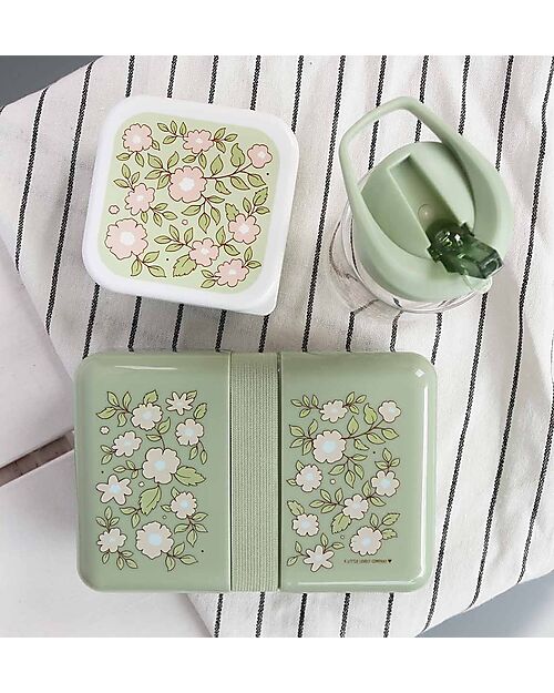 A Little Lovely Company Lunch Box - Blossom Sage - BPA Free! Snack Boxes