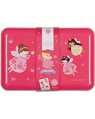 A Little Lovely Company Lunch box with stickers -Fairy - BPA Free! Snack and Formula Containers