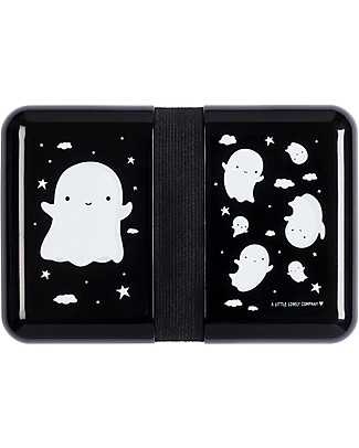 A Little Lovely Company Lunch box with stickers, Ghost - BPA Free! Snack and Formula Containers