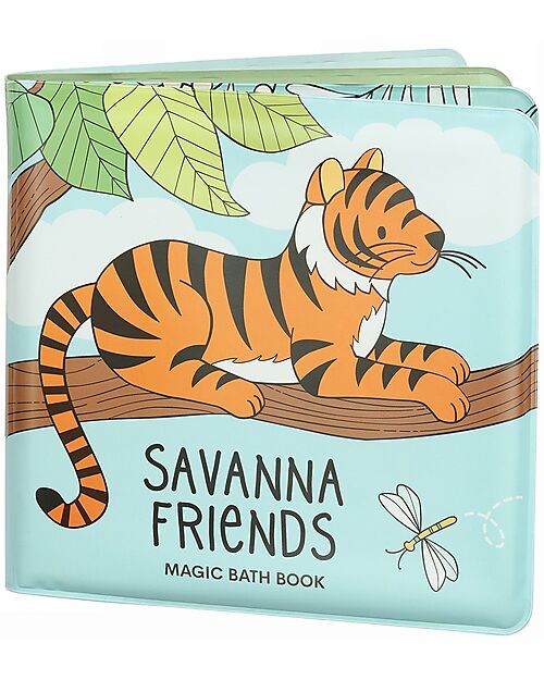 A Little Lovely Company Magic Bath Book - Savanna friends Bath Toys