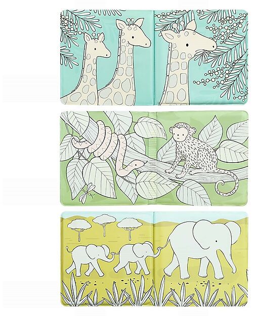 A Little Lovely Company Magic Bath Book - Savanna friends Bath Toys