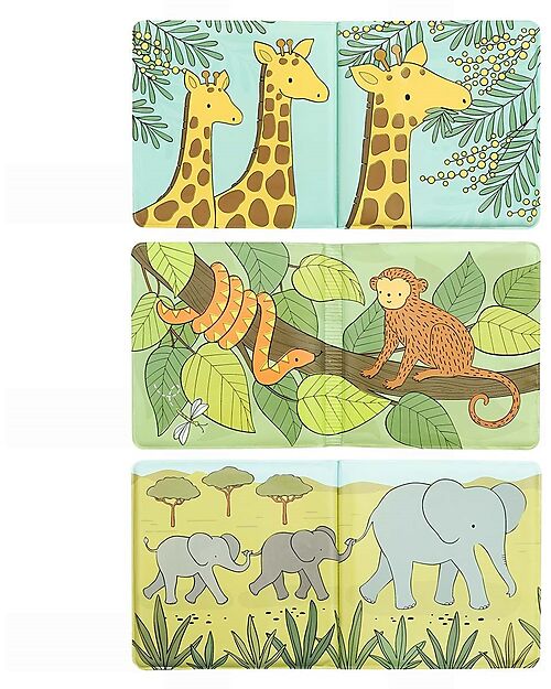 A Little Lovely Company Magic Bath Book - Savanna friends Bath Toys