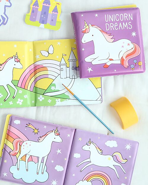 A Little Lovely Company Magic Bath Book - Unicorn Dreams Bath Toys