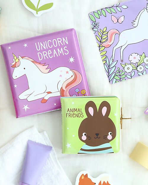 A Little Lovely Company Magic Bath Book - Unicorn Dreams Bath Toys