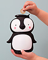 A Little Lovely Company Moneybox, Penguin - White/Black Purses