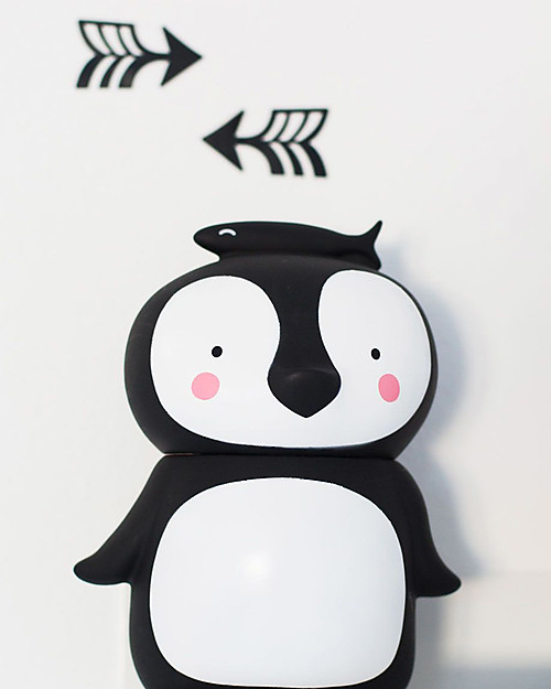 A Little Lovely Company Moneybox, Penguin - White/Black Purses