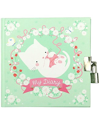 A Little Lovely Company My Diary, Cat - with included Padlock! Diaries