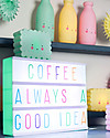 A Little Lovely Company NEW MODEL! Lightbox A4, Mint, with Adapter + 85 Letter Bedside Lamps