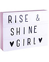 A Little Lovely Company New Model! Lightbox A4, Pink, with Adapter + 85 Letter Bedside Lamps