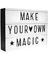 A Little Lovely Company NEW VERSION! Lightbox A4, Black, with Adapter + 85 Letter Bedside Lamps