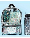 A Little Lovely Company OUTLET Backpack: Glitter - Transparent/Black - Showroom Sample Kindergarten Backpacks