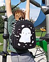 A Little Lovely Company OUTLET Big Backpack, Ghost, 27 x 32 x 15 cm - Black - Showroom Sample Kindergarten Backpacks
