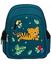 A Little Lovely Company OUTLET Big Backpack, Jungle Tiger, 27 x 32 x 15 cm - Green - Showroom Sample Kindergarten Backpacks